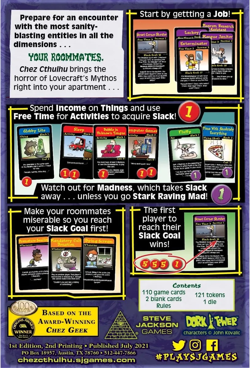 Steve Jackson Games Chez Cthulhu 2e Kaartspel - 3-6 Spelers