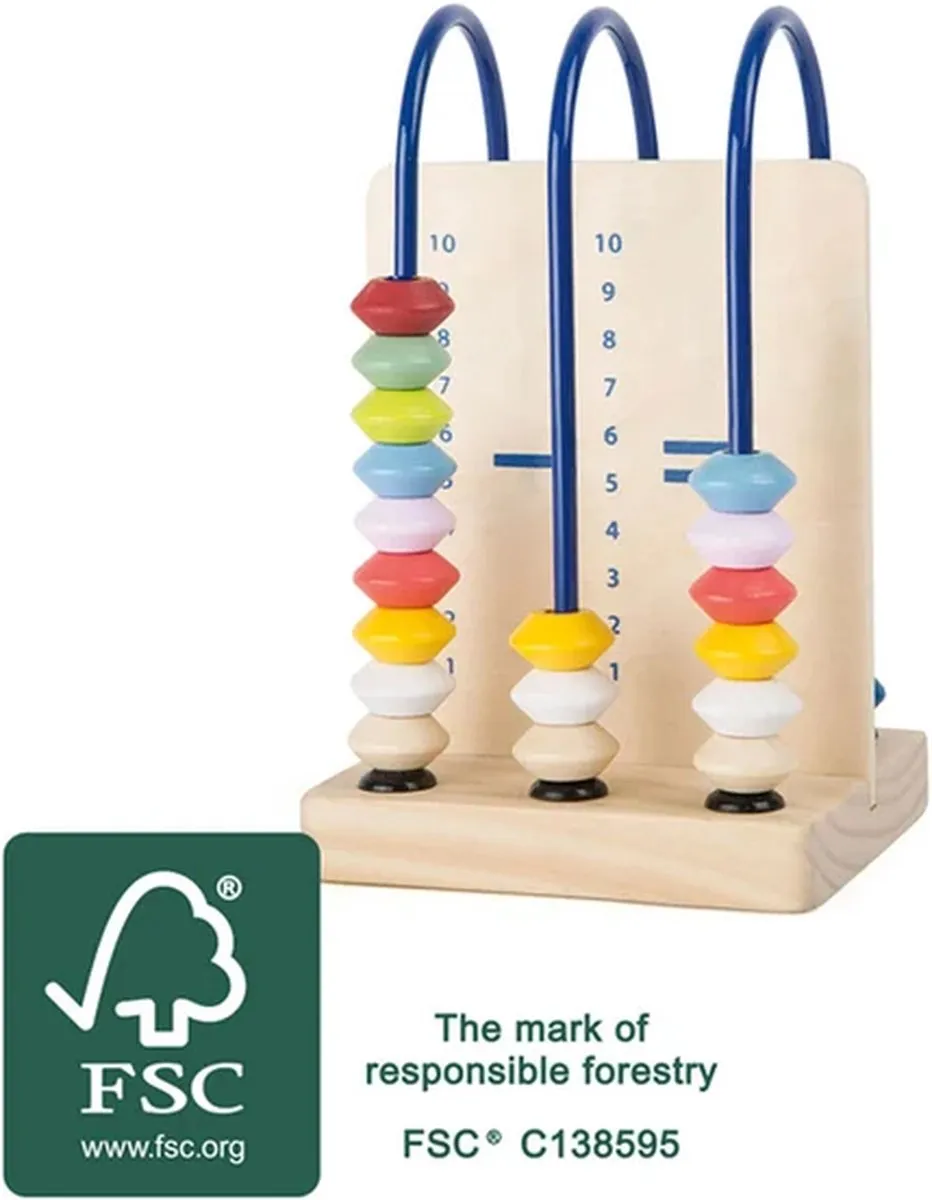 Small Foot Houten Abacus 11165 - Rekensommen - Print