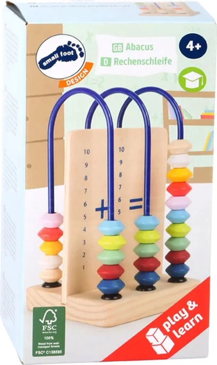 Small Foot Houten Abacus 11165 - Rekensommen - Print
