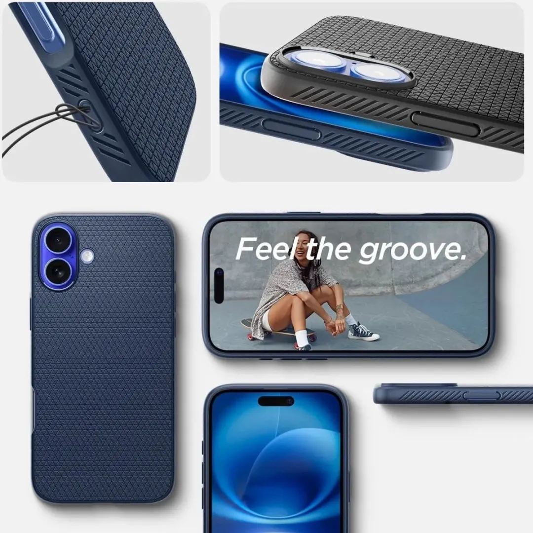 Spigen Liquid Air Hoesje ACS08067 - iPhone 16 Plus - Blauw