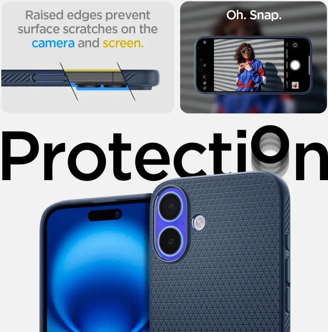 Spigen Liquid Air Hoesje ACS08067 - iPhone 16 Plus - Blauw