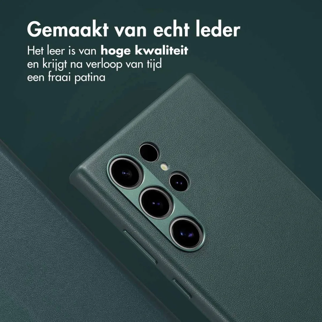 Accezz Hoesje Samsung Galaxy S24 Ultra 2-in-1 Leather Bookcase - Cedar Green