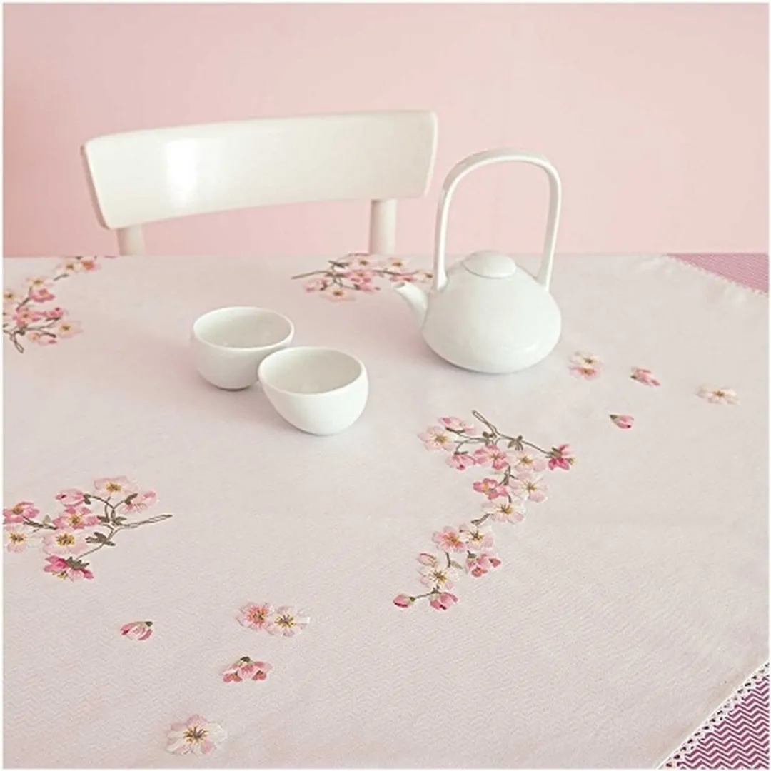 Rico Design Vlinder Kruissteek Borduurpakket Roze/Wit