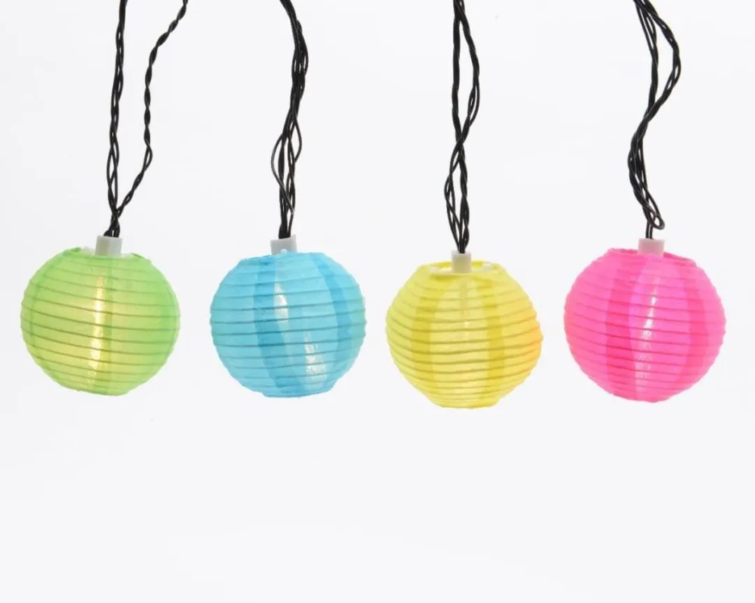 Lumineo Lichtsnoer LED Lampionnen - 14,5m - 20 Stuks - Multicolor