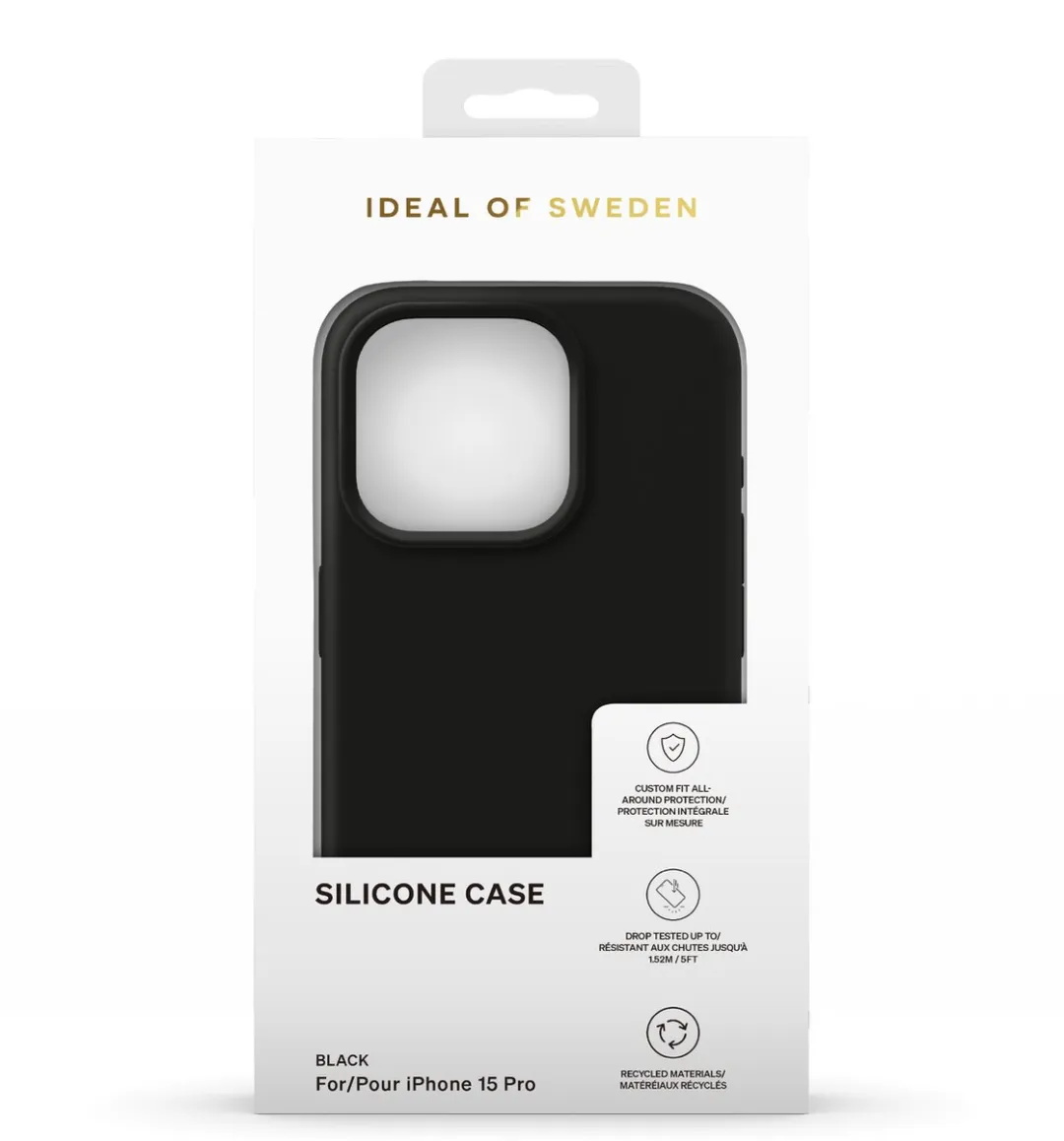 iDeal of Sweden iPhone 15 Pro Silicone Hoes - Zwart - IDSIC-I2361P-01
