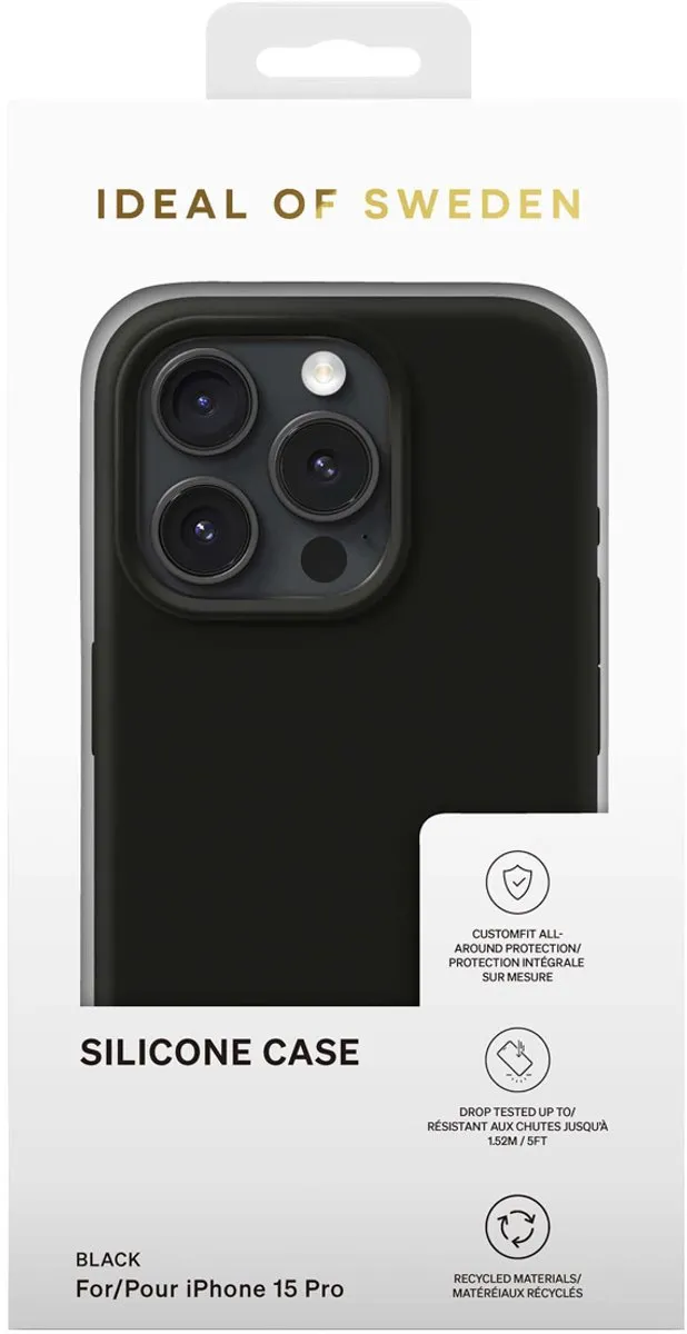 iDeal of Sweden iPhone 15 Pro Silicone Hoes - Zwart - IDSIC-I2361P-01