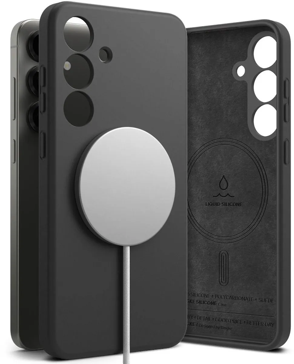 Ringke Silicone Magnetische Hoes Voor Galaxy S25+ Plus Scherm- En Telefoonbescherming