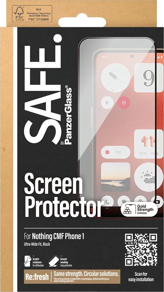 PanzerGlass SAFE. CMF Phone 1 Schermbeschermer - Ultra-Wide Fit