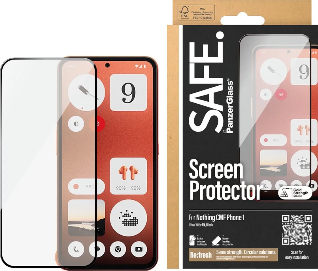 PanzerGlass SAFE. CMF Phone 1 Schermbeschermer - Ultra-Wide Fit