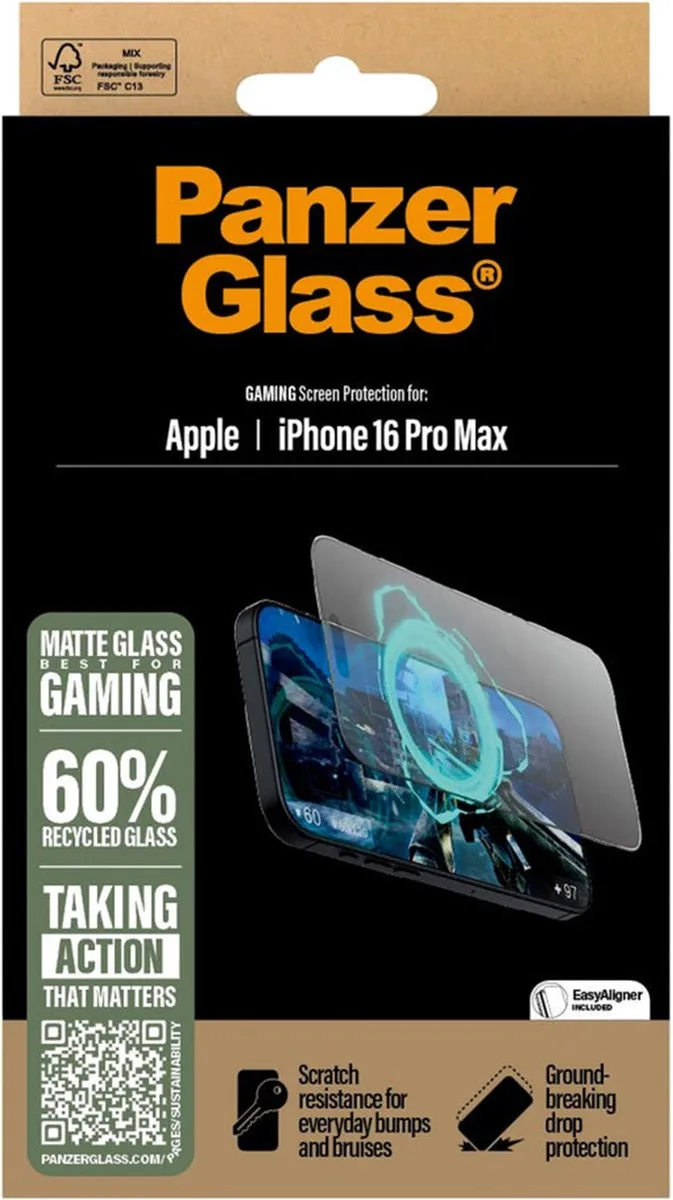 PanzerGlass Screenprotector iPhone 16 Pro Max