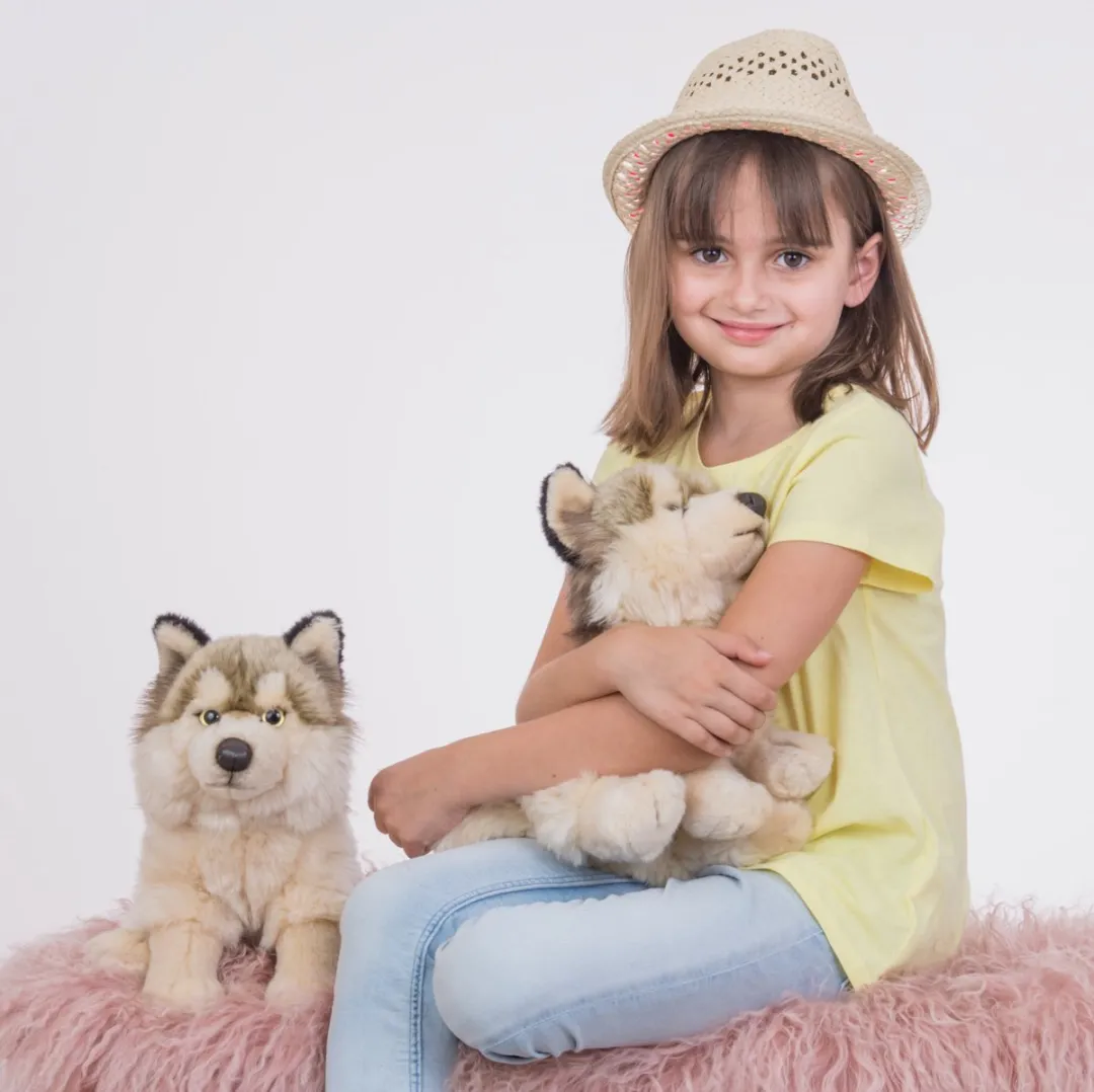 Teddy Hermann Knuffel Wolf - Wolfven - 29 cm - Grijs