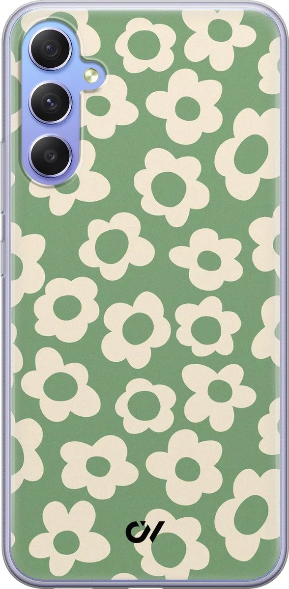 Casevibes Hoesje Samsung Galaxy A34 Retro Cute Flowers