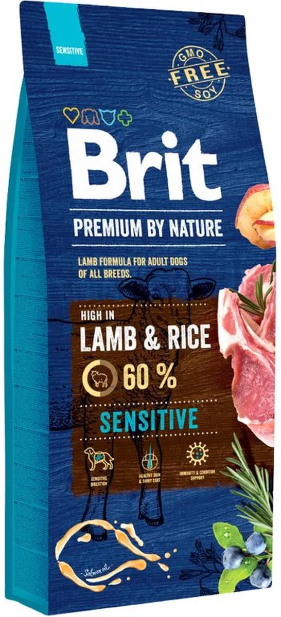 Brit Premium by Nature hondenvoer Sensitive Lamb 15+1 kg - Hond