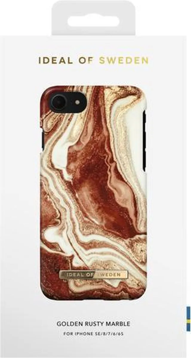 iDeal of Sweden Fashion Case iPhone 8/7/6/6s/SE - Golden Rusty Marble