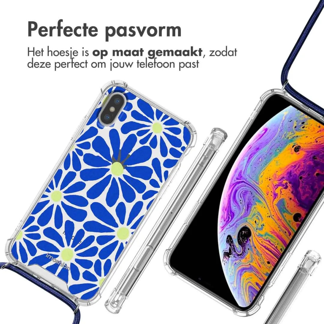 Imoshion Hoesje iPhone Xs - Cobalt Blue Flowers Connect