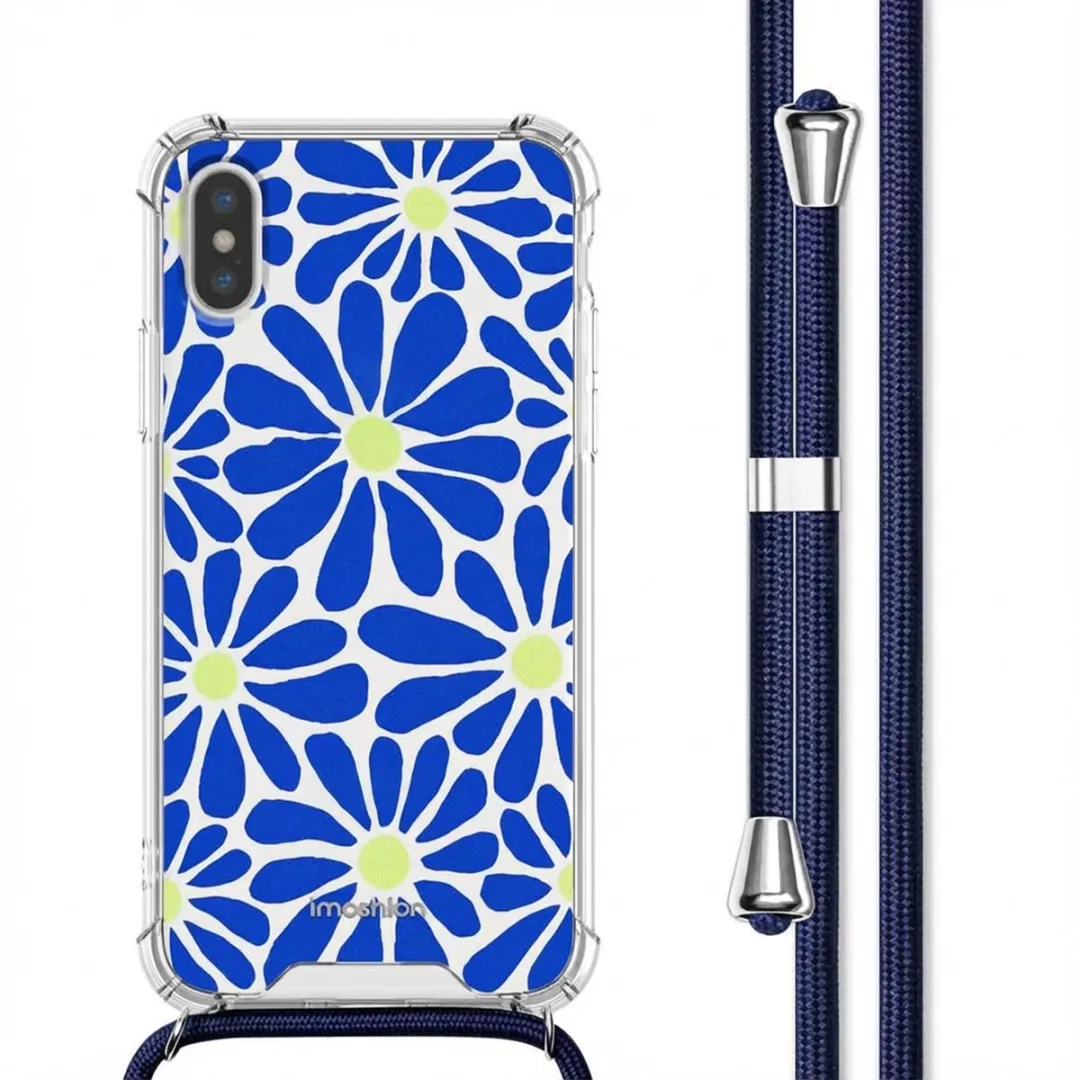 Imoshion Hoesje iPhone Xs - Cobalt Blue Flowers Connect
