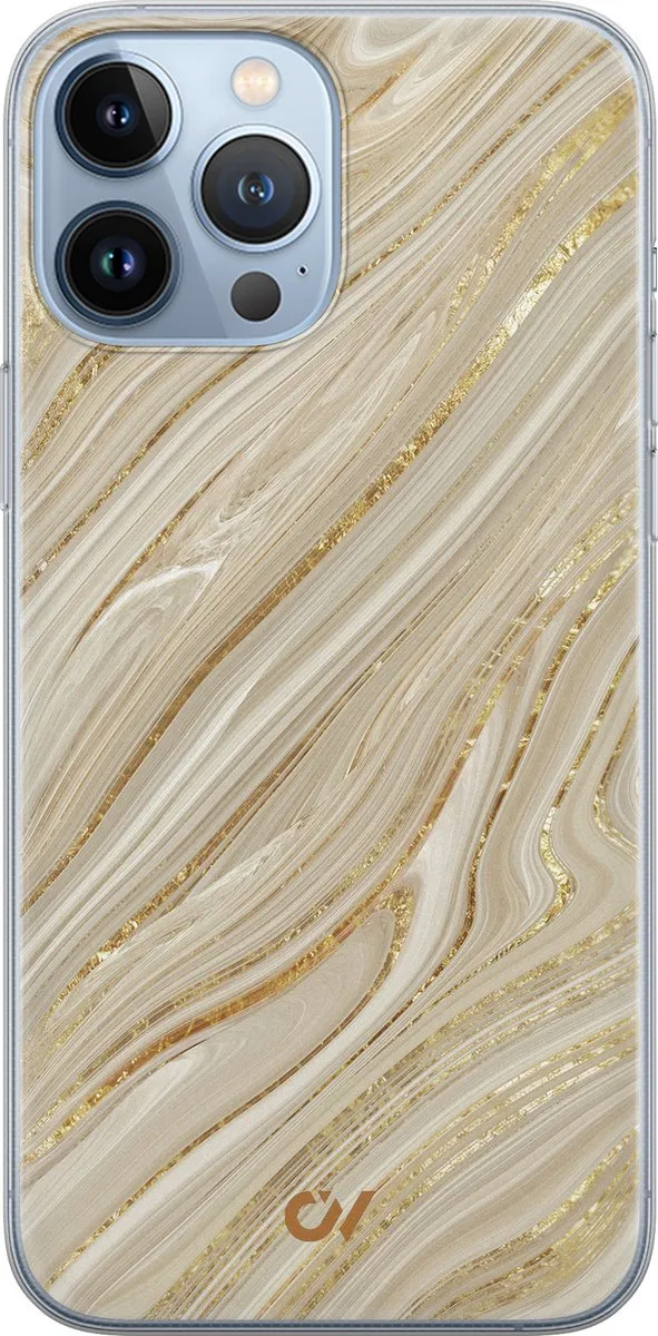 Casevibes iPhone 13 Pro Max Hoesje Golden Marble