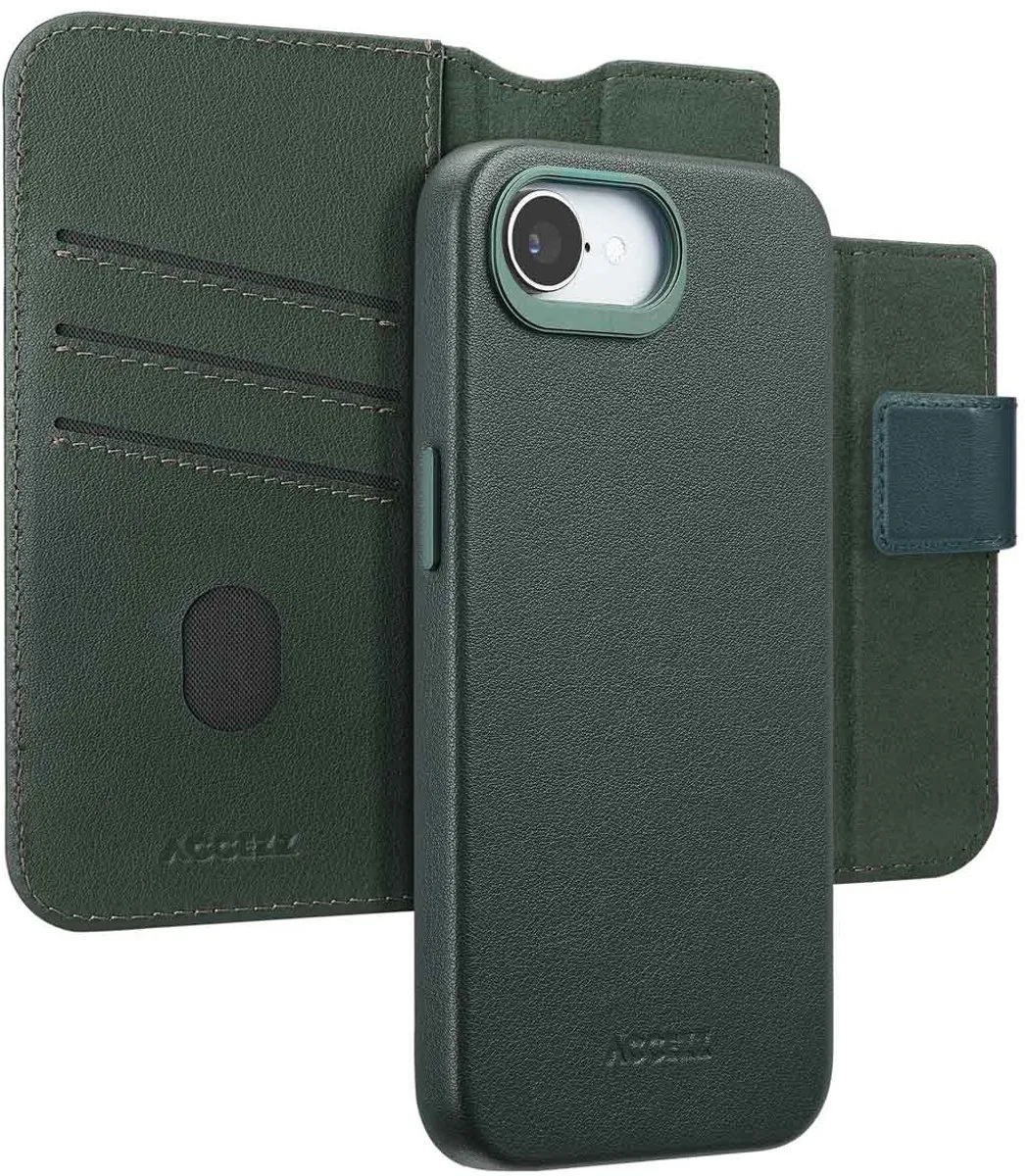 Accezz Hoesje iPhone 16e Leather Bookcase 2-in-1