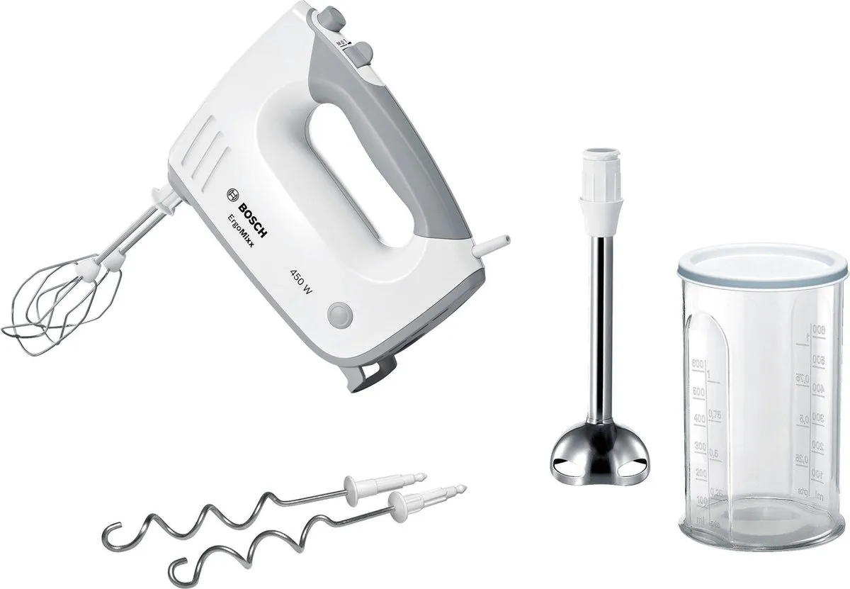 Bosch MFQ36470 ErgoMixx Handmixer - 450W - Wit