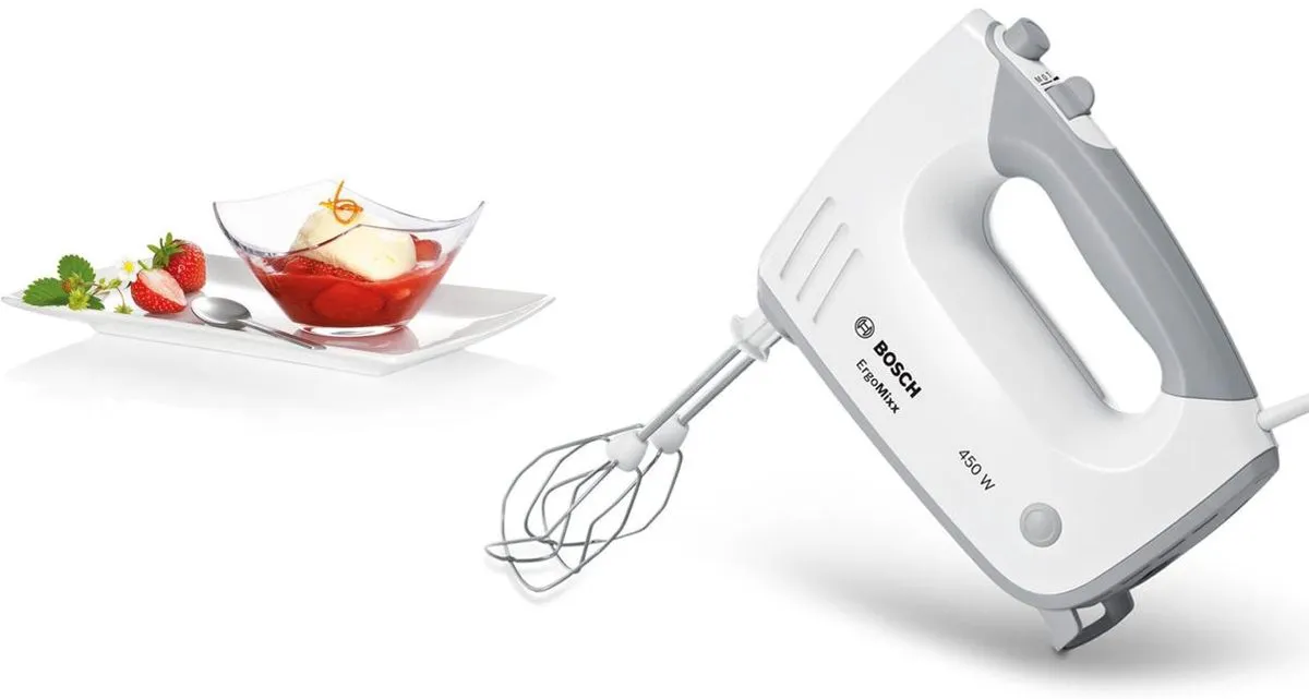 Bosch MFQ36470 ErgoMixx Handmixer - 450W - Wit