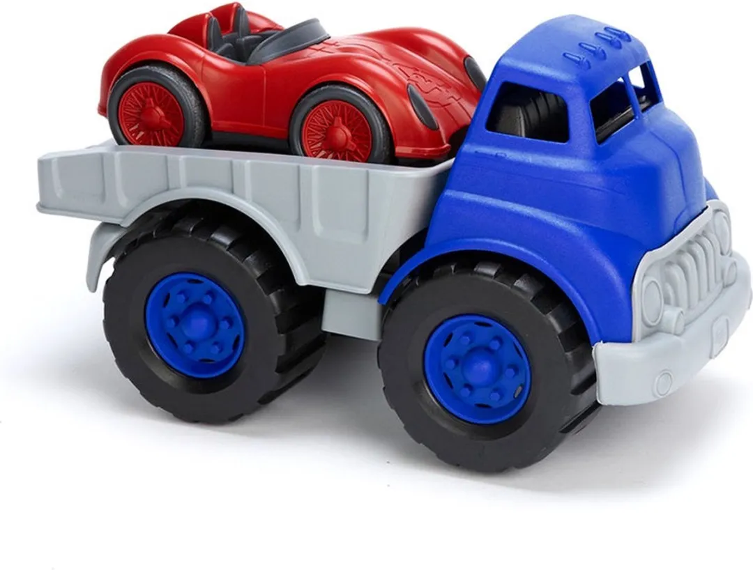 Auto transportwagen met raceauto - Green Toys