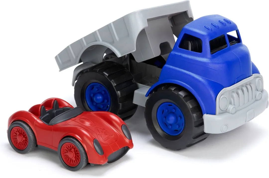 Auto transportwagen met raceauto - Green Toys
