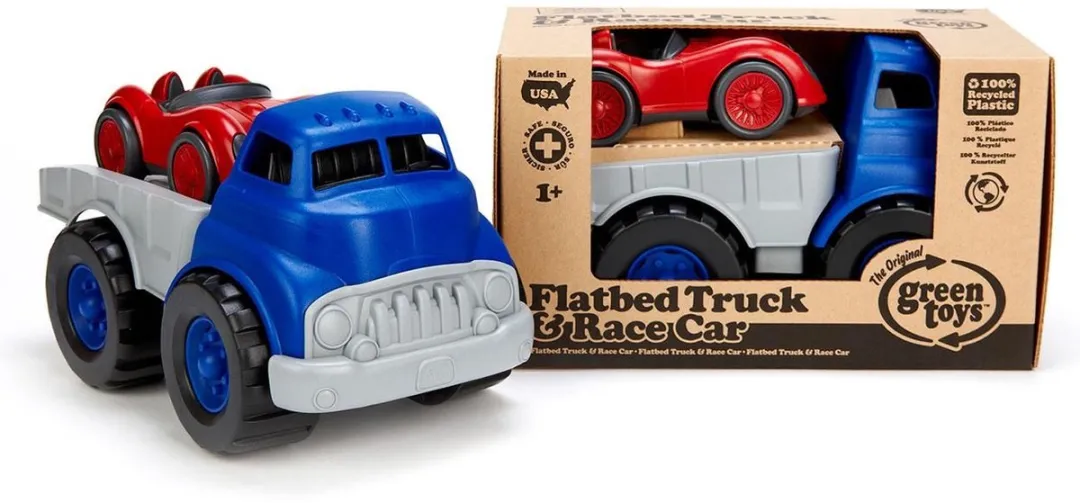 Auto transportwagen met raceauto - Green Toys