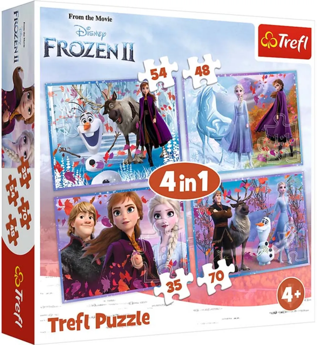 Trefl Frozen 2 Puzzel 4-in-1 - 35/48/54/70 Stuks