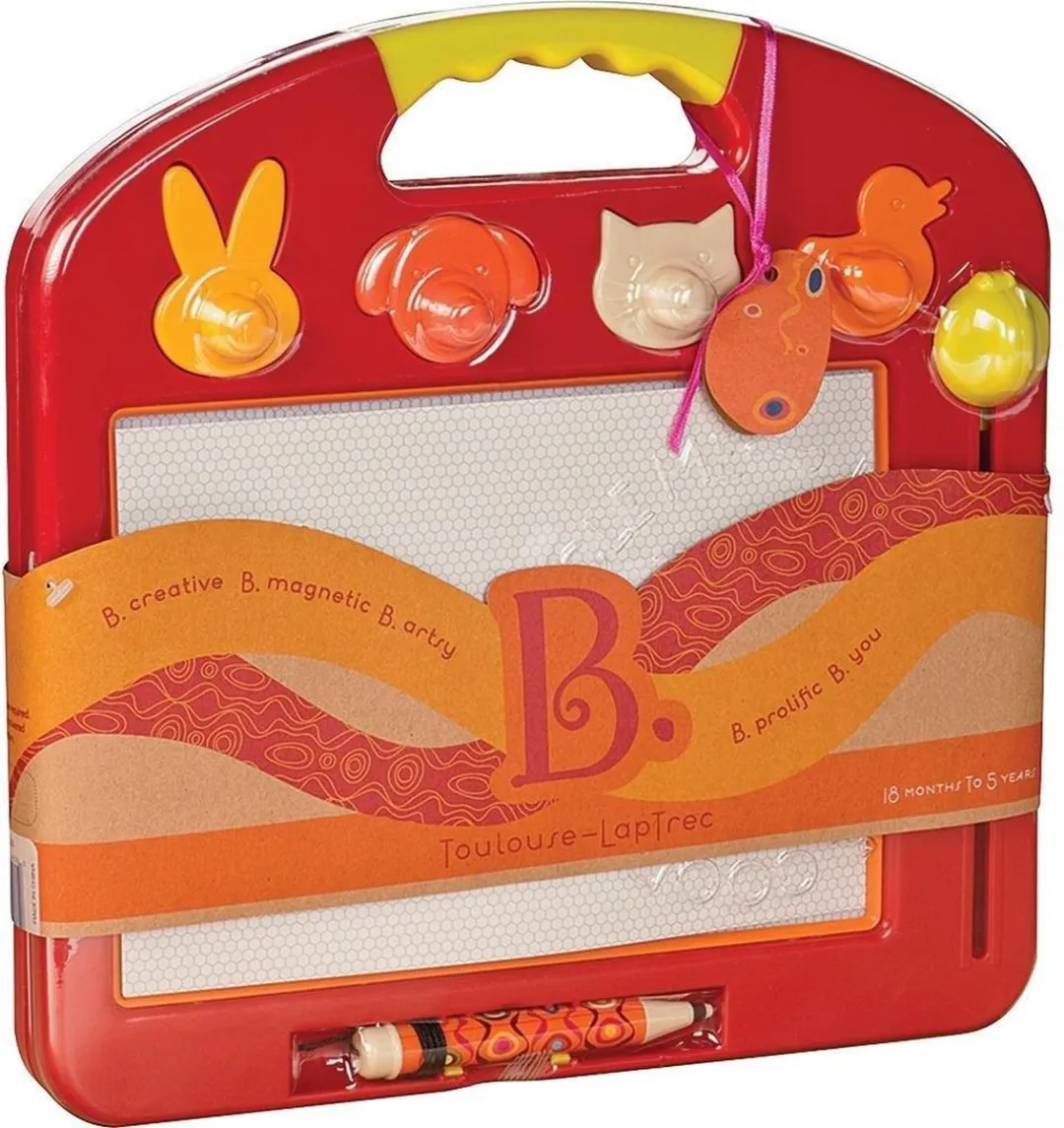 B.Toys Magnetisch Schetsblok Dierenstempels SG71294 - Rood