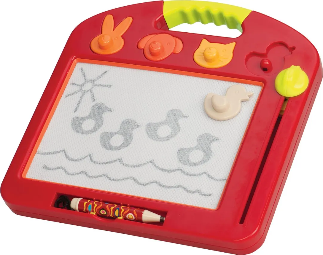 B.Toys Magnetisch Schetsblok Dierenstempels SG71294 - Rood