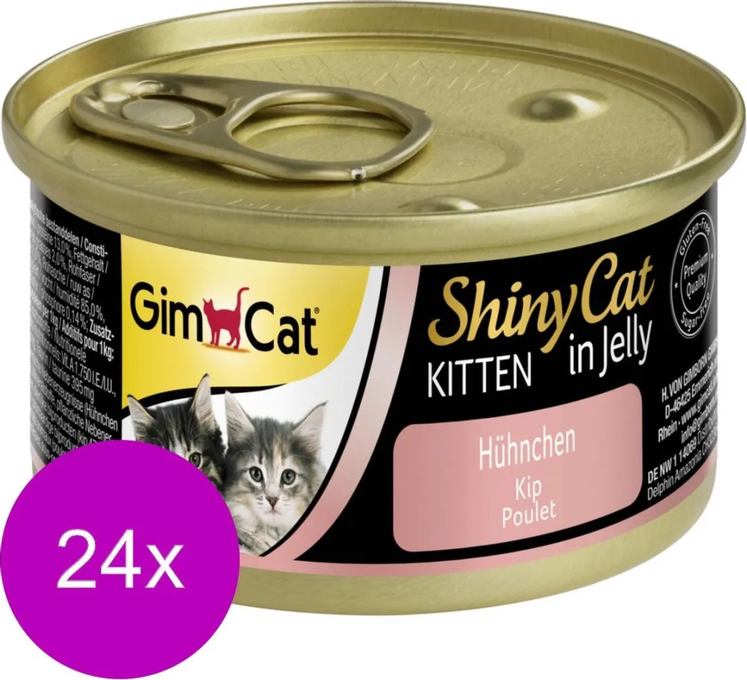 Shinycat Kitten Kip Kattenvoer - 70 gr - 24 stuks