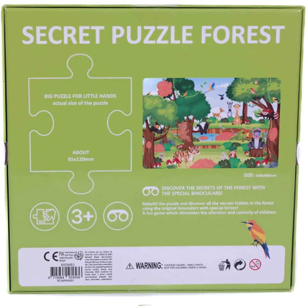 PIA Soft Toys Geheime Puzzel Bos Design - 35 Stuks