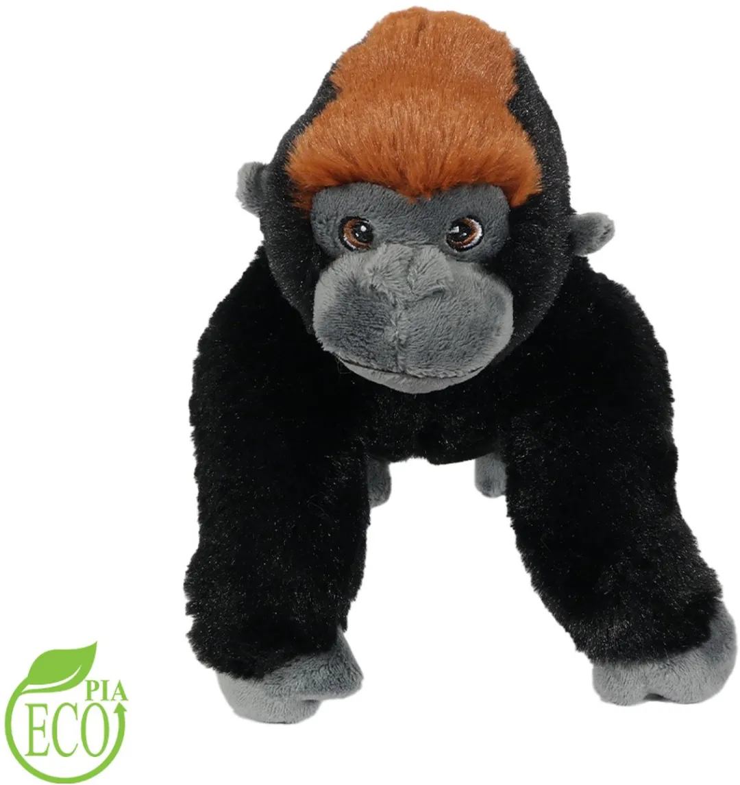 PIA Soft Toys Eco Pluche Gorilla Knuffel 37cm - Bruin/Zwart