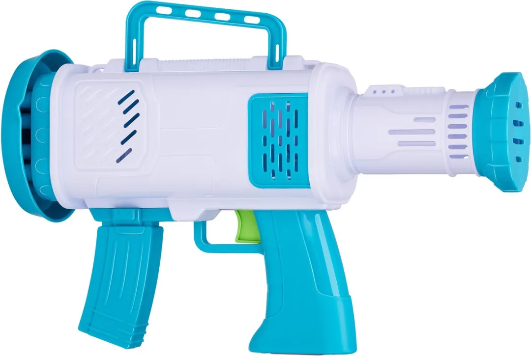Eddy Toys Bubble Blaster Bubble Machine - 24 Bellen Gaten - Bellenblaas met Licht - Inclusief 50ml Bellenoplossing - Handheld Bubble Gun voor Kinderen Buiten Speelgoed