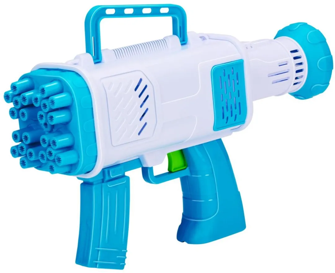 Eddy Toys Bubble Blaster Bubble Machine - 24 Bellen Gaten - Bellenblaas met Licht - Inclusief 50ml Bellenoplossing - Handheld Bubble Gun voor Kinderen Buiten Speelgoed