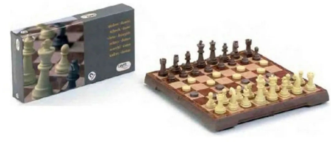 Cayro Schaken en Dammen Magnetisch Bord Medium