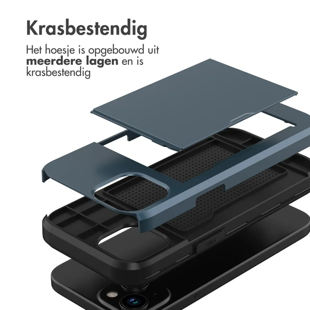 Imoshion Hoesje iPhone 15 met Pasjeshouder - Donkerblauw