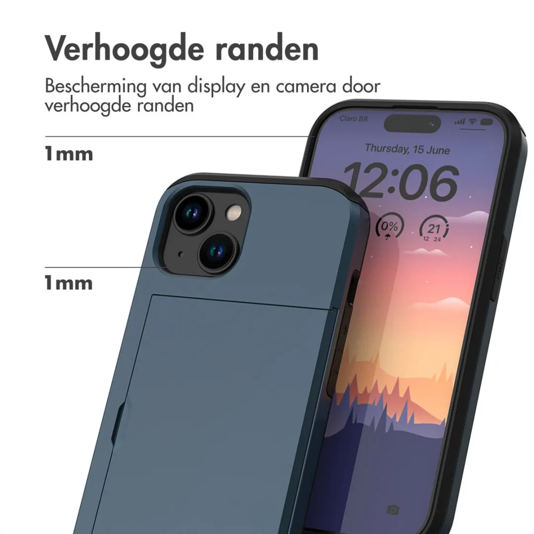 Imoshion Hoesje iPhone 15 met Pasjeshouder - Donkerblauw - afbeelding 6 van 6