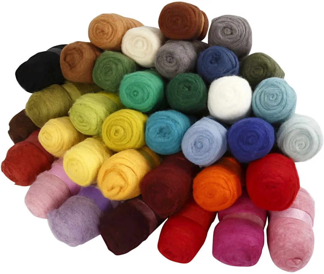 Creativ Company Gekaarde Wol - 35 Kleuren 100g