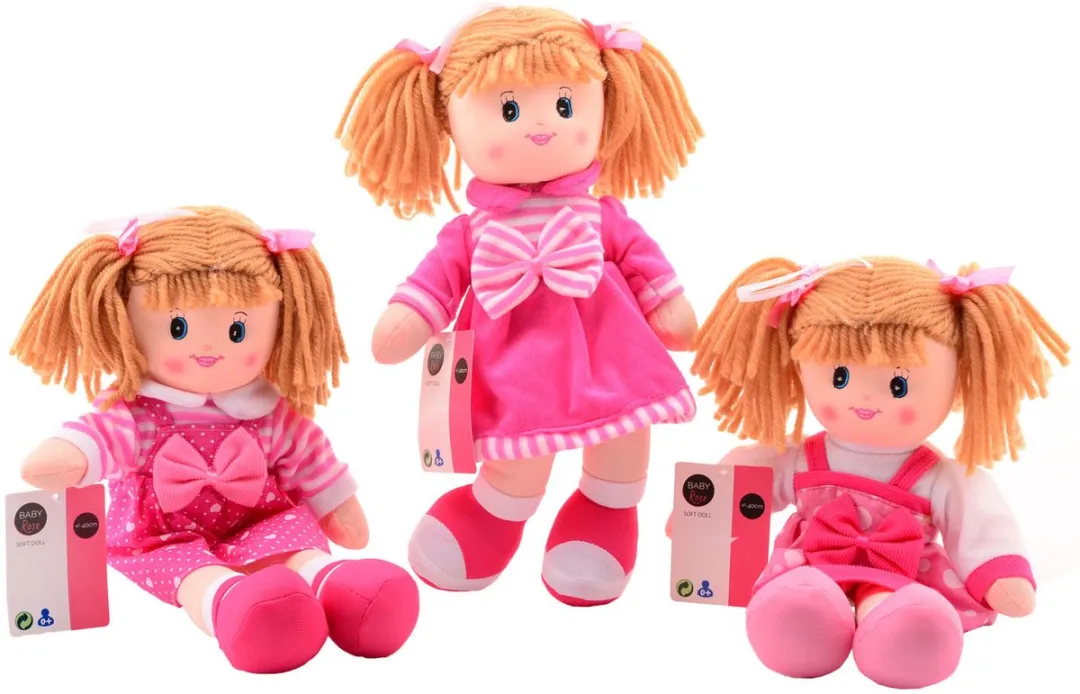 Johntoy Baby Rose Knuffelpop 40cm