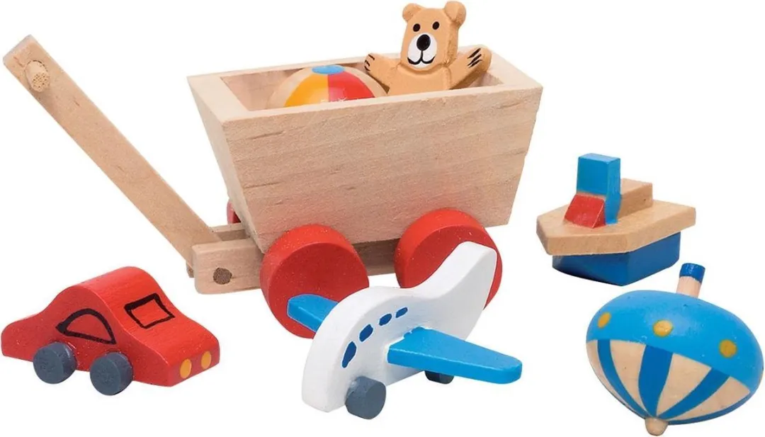 Goki Houten Poppenhuis Kinderkamer Accessoires 7-delig - Multi