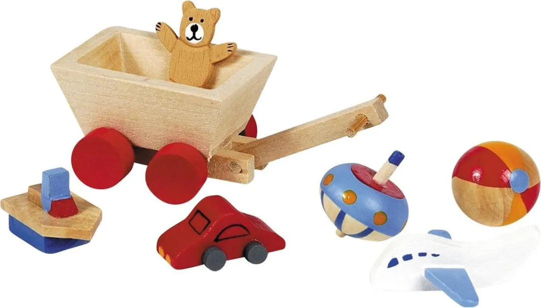 Goki Houten Poppenhuis Kinderkamer Accessoires 7-delig - Multi
