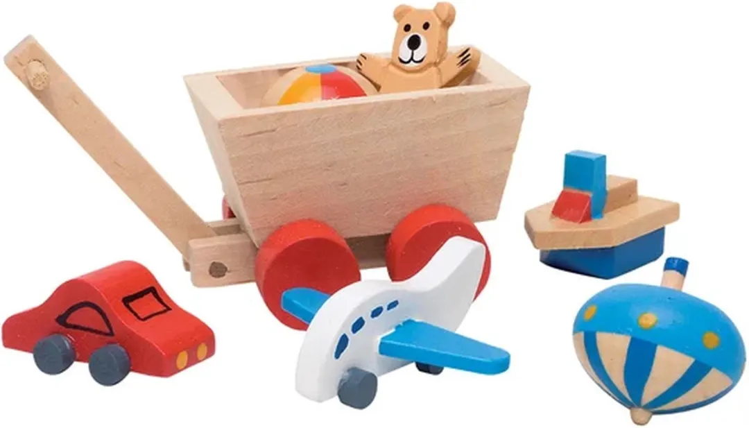 Goki Houten Poppenhuis Kinderkamer Accessoires 7-delig - Multi