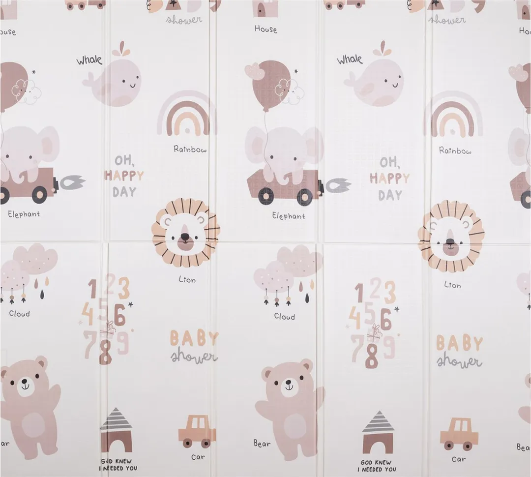KiddyMoon Schuimmat Bruine Olifant 180x200cm - afbeelding 6 van 6