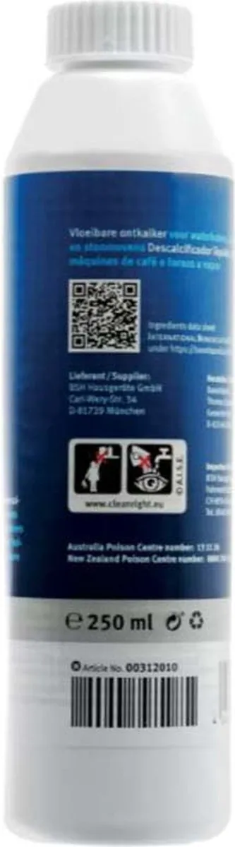 Bosch Vloeibare Ontkalker 00312010 - Espresso 1 Stuk