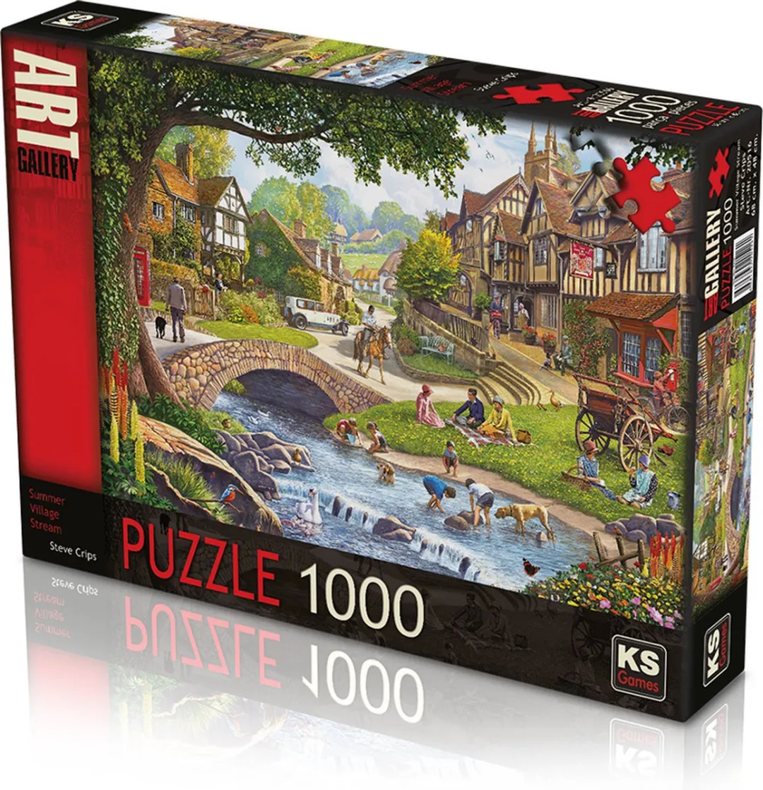 KS Games Summer Village Stream Puzzel - 1000 stukjes voor uren puzzelplezier