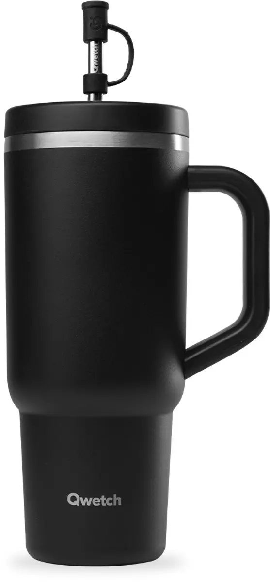 Qwetch Travel Cup Geïsoleerd 900ml - Zwart - afbeelding 4 van 5