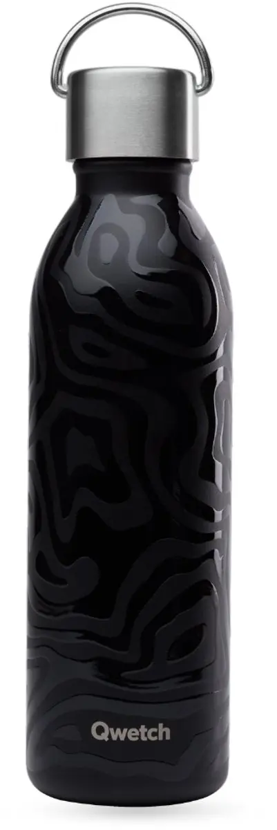 Qwetch Active Geïsoleerde Fles 600ml - Camo Zwart - afbeelding 3 van 3