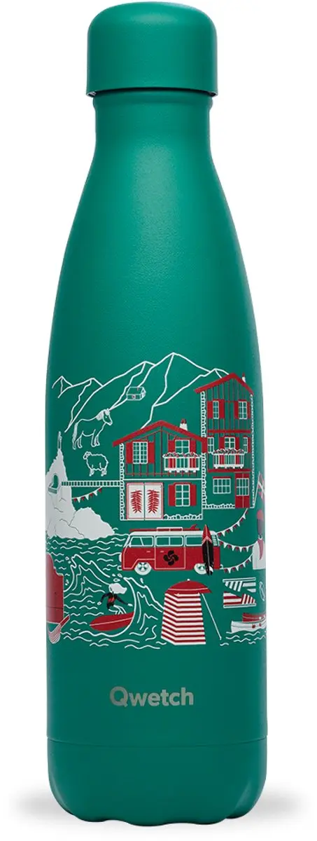 Qwetch Geïsoleerde Fles QD3462 - 500ml - Pays Basque - afbeelding 2 van 4