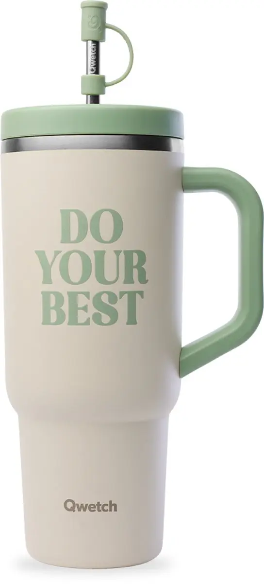 Qwetch Level Up Travel Cup QD3969 - 900ml - Zand - afbeelding 4 van 4